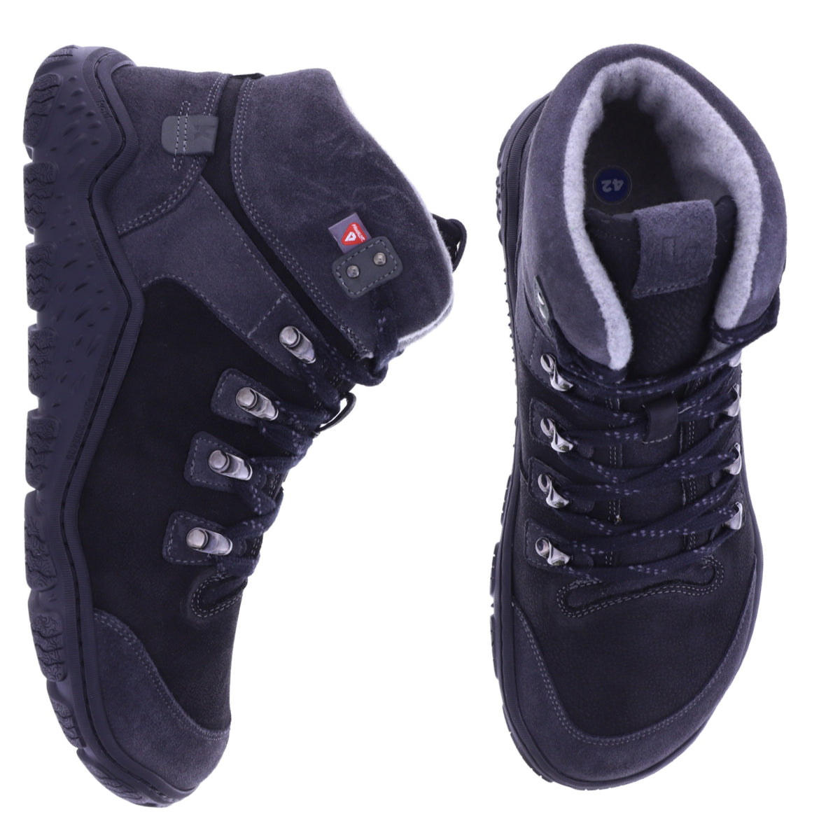 Koel | Robo 2.0 | Schwarz | Fettleder mit Merinowollfutter | Herren Barfußstiefelette