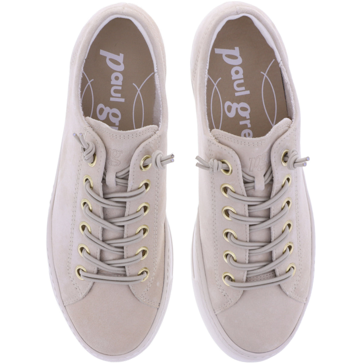 Paul Green | 4081-639 | Beige-Sand Samtziege | Weiches Leder | Damen Sneaker