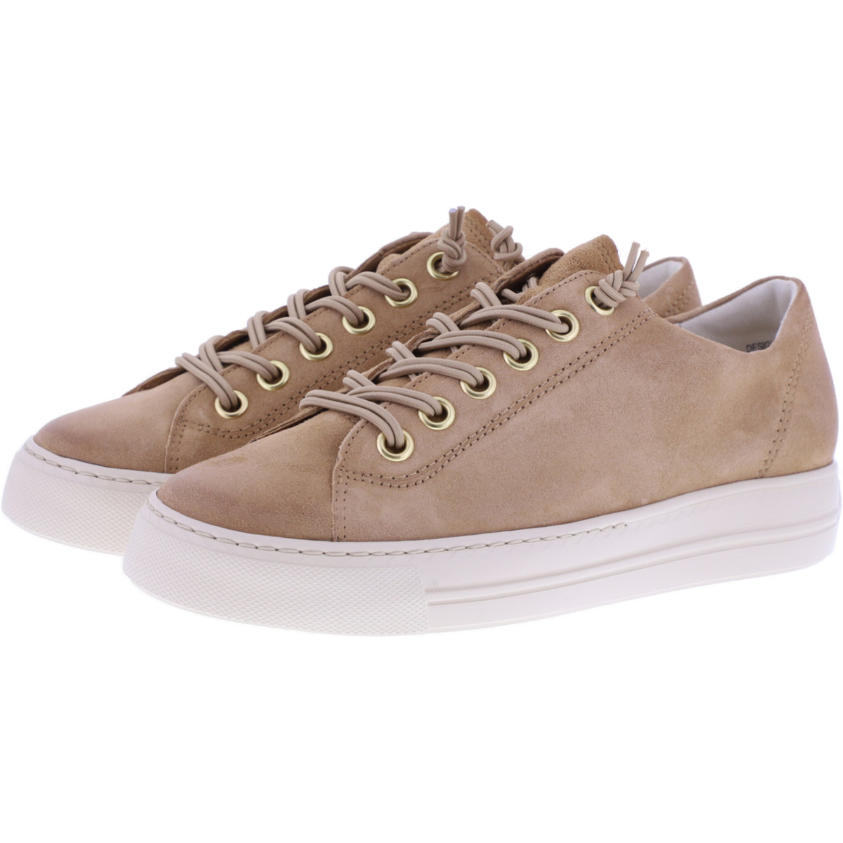 Paul Green | 4081-649 | Beige-Cognac Velours | Weiches Kalbsleder | Damen Sneaker