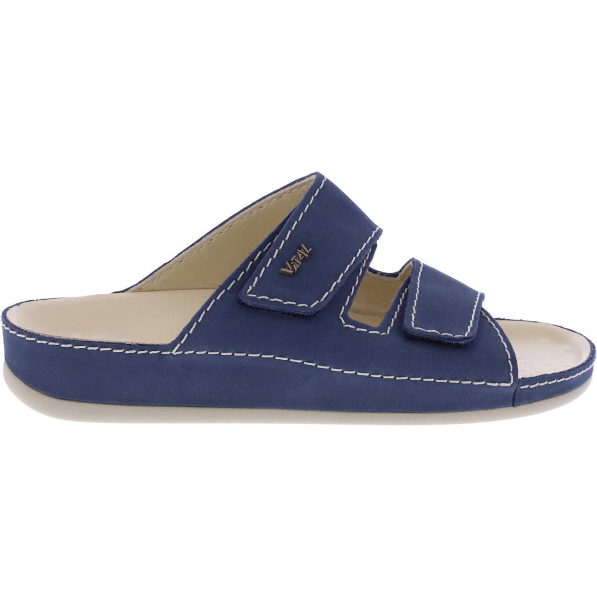Vital Schuhe | Vital Classic | Chinablau | Nubukleder | Weite: H | 4220938-2400 | Damen Pantoletten