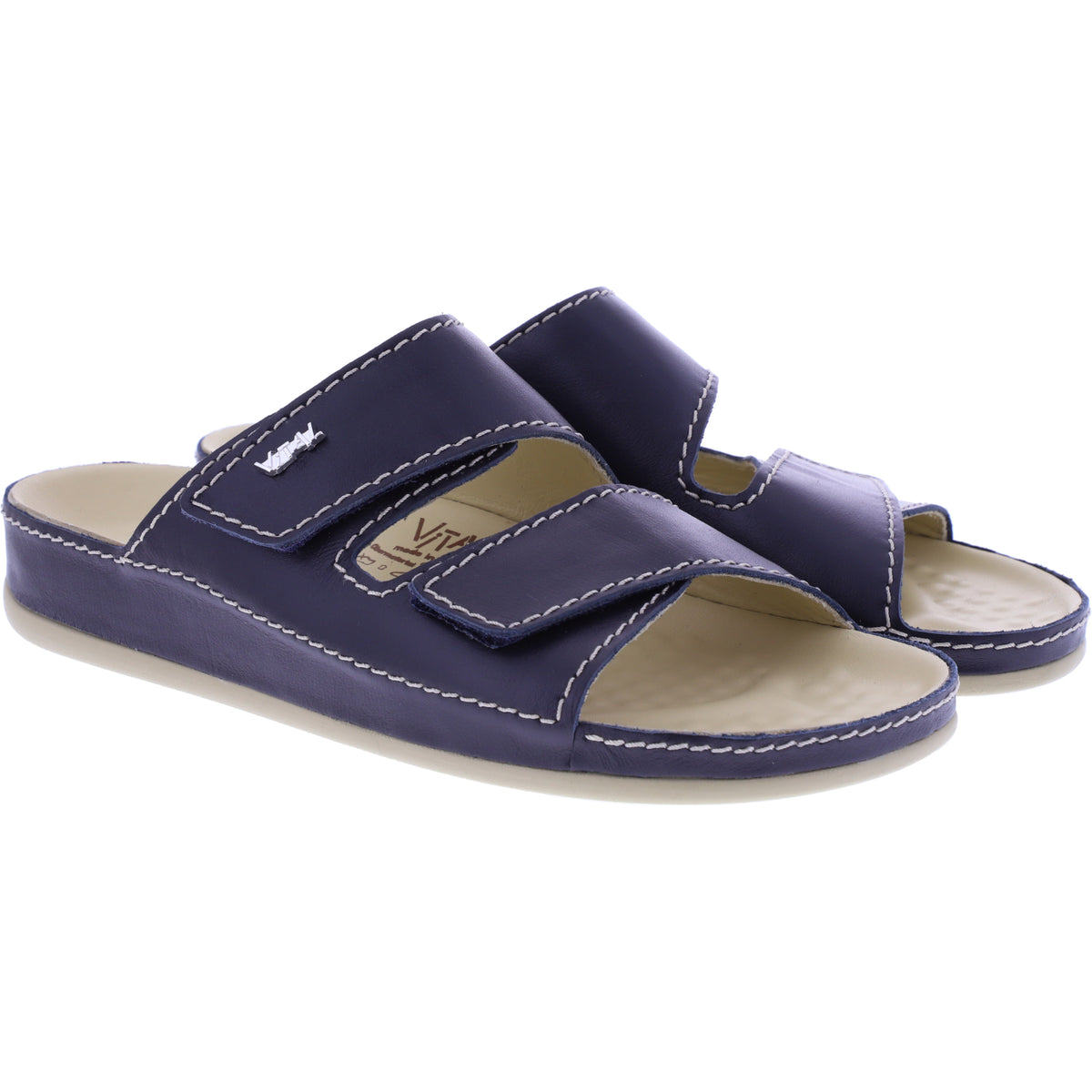 Vital Schuhe | Vital Classic | Dunkelblau | Nappaleder | Weite: H | 4220938-4700 | Damen Pantoletten