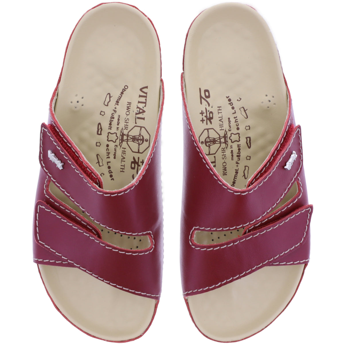 Vital Schuhe | Vital VRS | Rot | Nappaleder | Weite: H | 4221098-2700 | Damen Massage Pantoletten