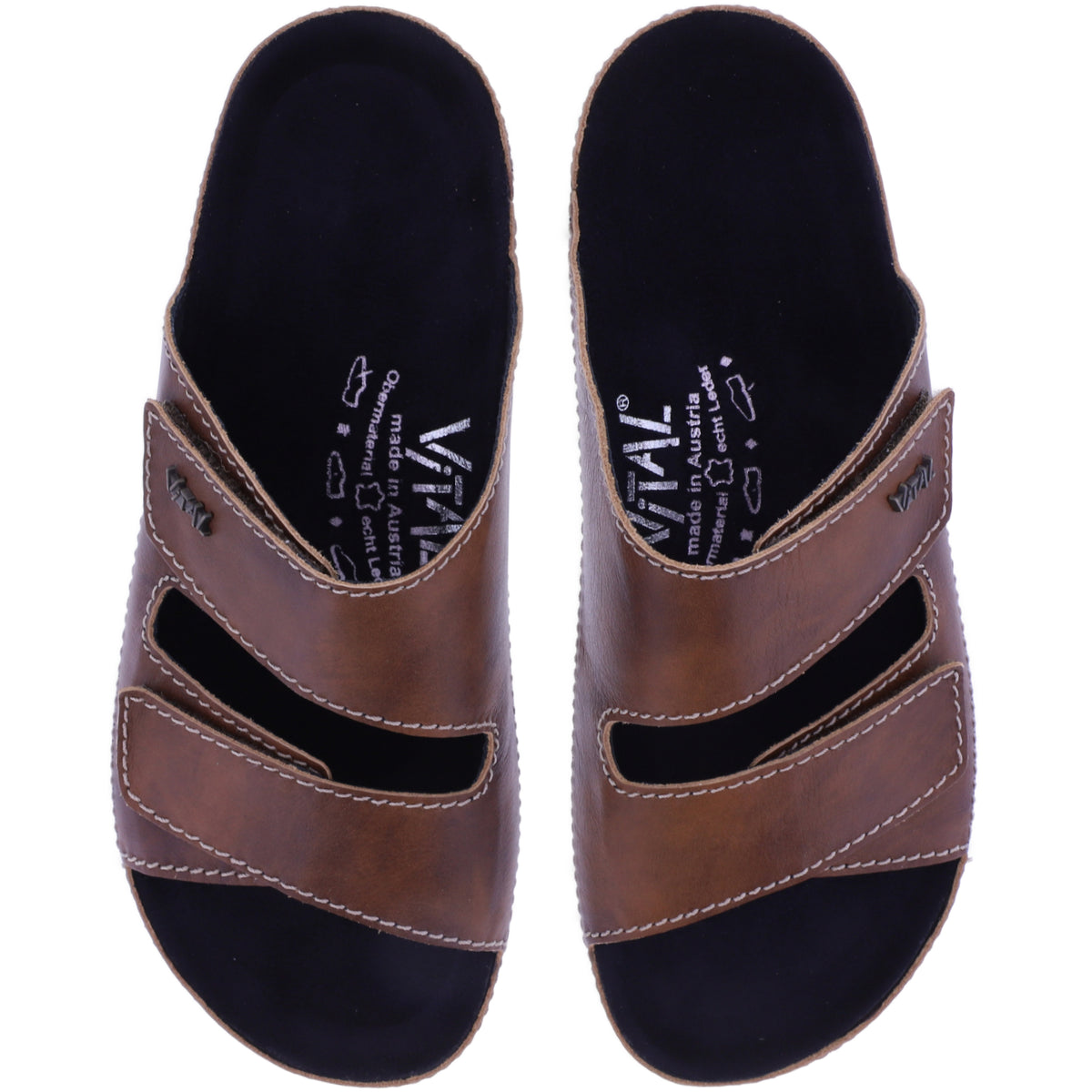 Vital Schuhe | Vital Soft | Darkcognac | Nappaleder | Weite: H | 4224902-5700 | Herren Pantoletten