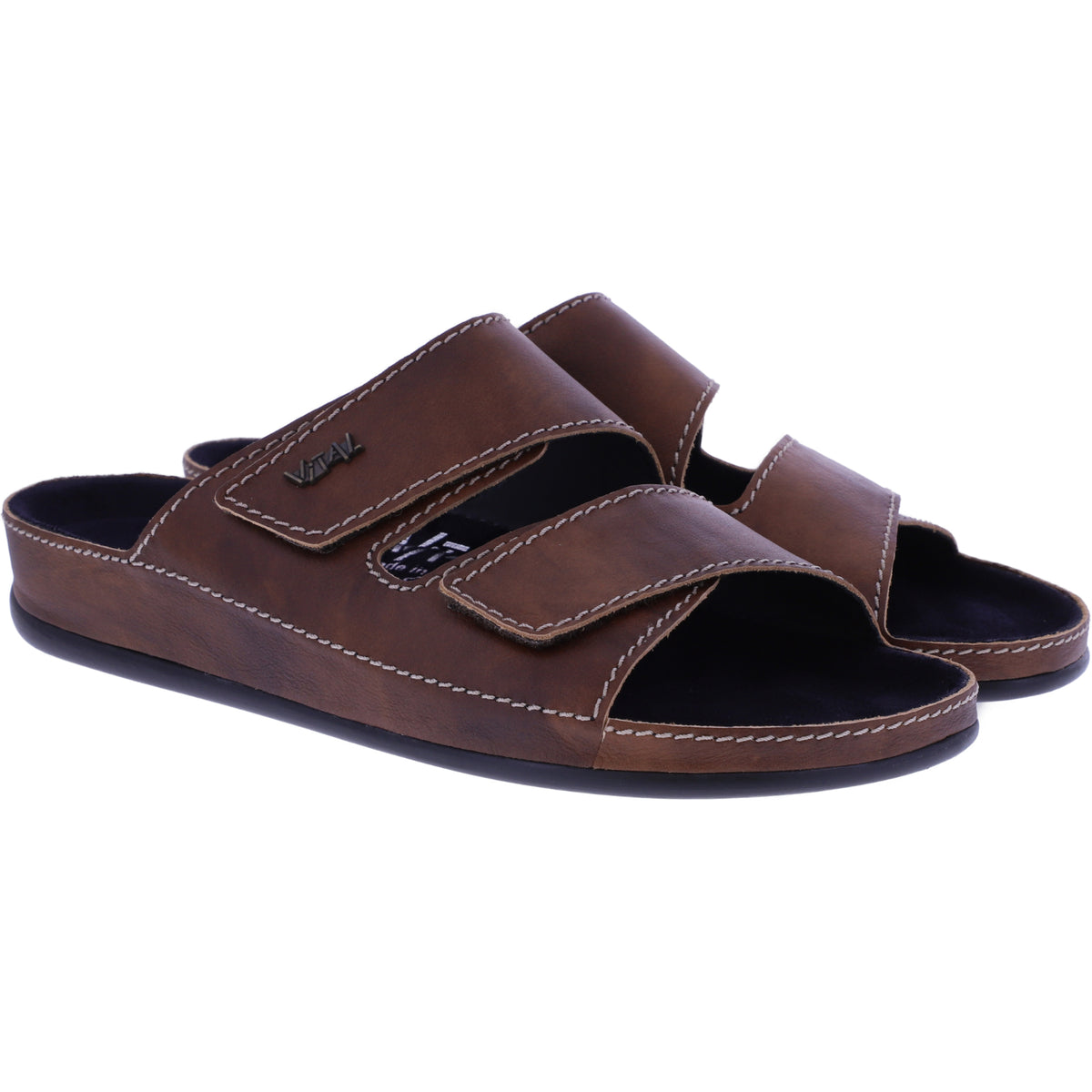 Vital Schuhe | Vital Soft | Darkcognac | Nappaleder | Weite: H | 4224902-5700 | Herren Pantoletten