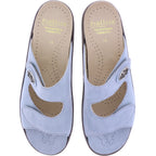 Fidelio | Fabia | Mistral-Corny Hellblau | Leder-Stretch | Hallux | Weite: F½ | Damen Pantoletten