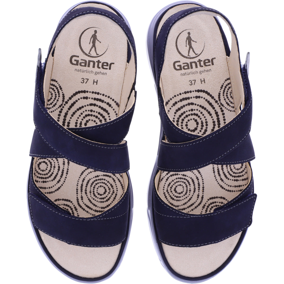 Ganter / Halina / Darkblue Softnubuk / Wechselfußbett / Weite: H / Art: 5-200462-3500 / Sandalen