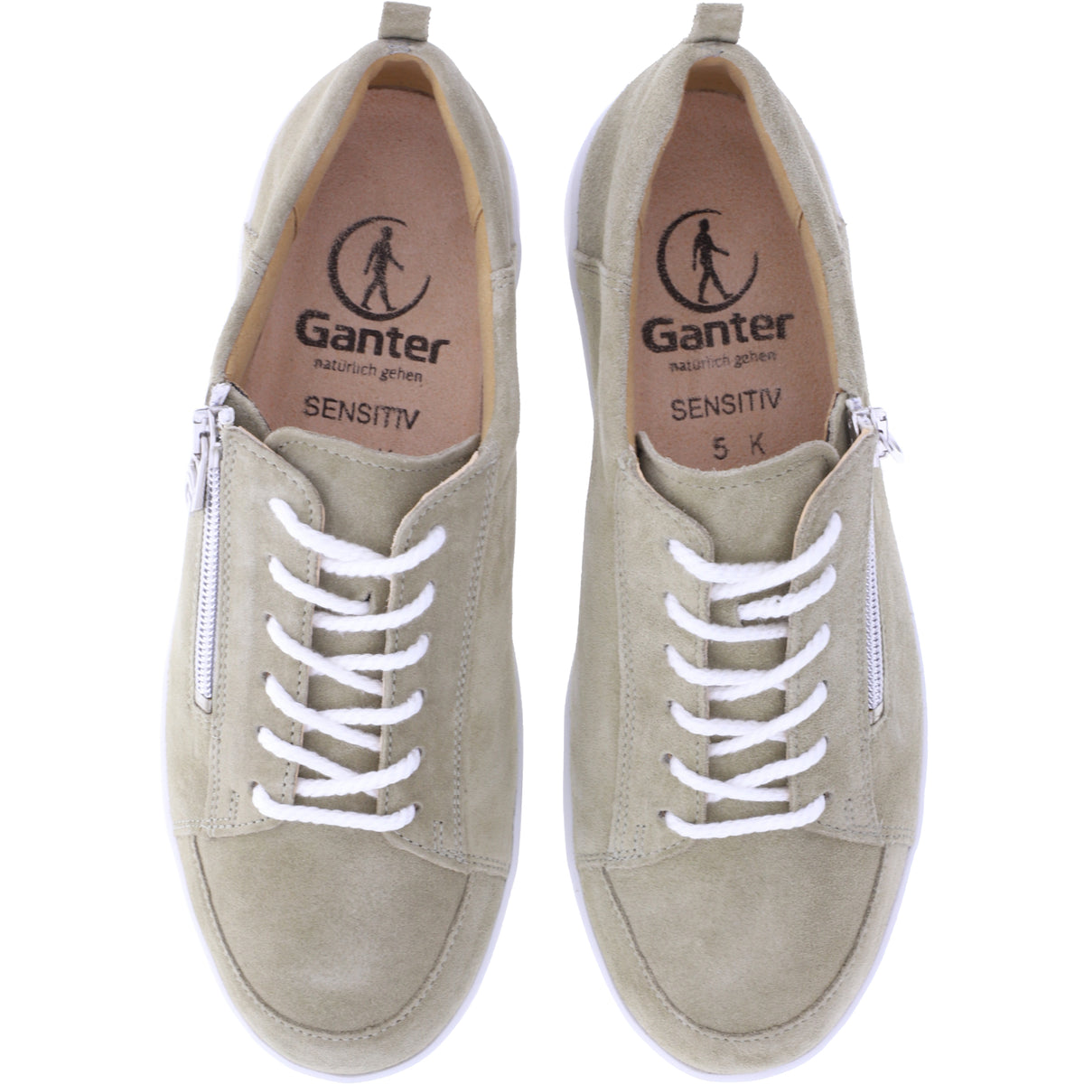 Ganter Sensitiv / Klara / Salbei Velours / Weite K / Leder / Art: 5-208188-5400 Damen Schnürer