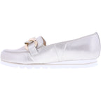 Hassia / Pisa / Platin Gloss Leder / Wechselfußbett / Art: 5-301547-7500 / Damen Slipper