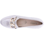 Hassia / Pisa / Platin Gloss Leder / Wechselfußbett / Art: 5-301547-7500 / Damen Slipper