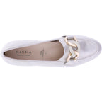 Hassia / Pisa / Platin Gloss Leder / Wechselfußbett / Art: 5-301547-7500 / Damen Slipper