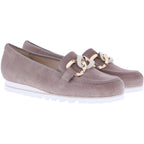 Hassia / Pisa / Pearl Beige Veloursleder / Wechselfußbett / Art: 5-301548-4900 / Damen Slipper