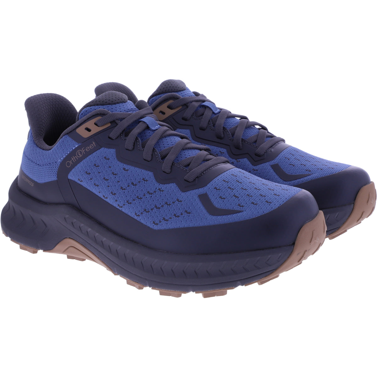 Orthofeet® | Expedition Trail Low | Grau/Blau | Hands-Free Schuhe - wasserfest | Herren Schnürer