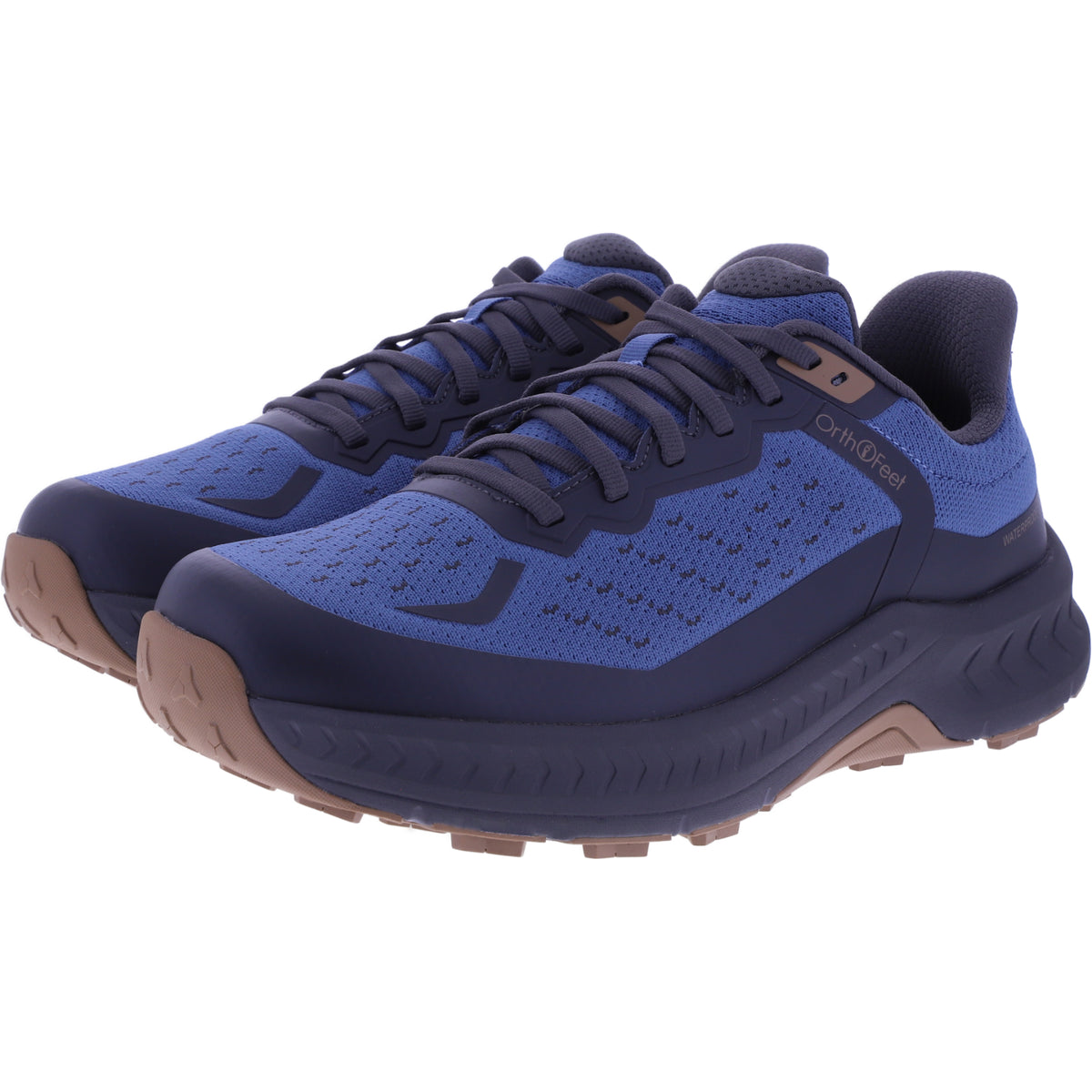 Orthofeet® | Expedition Trail Low | Grau/Blau | Hands-Free Schuhe - wasserfest | Herren Schnürer