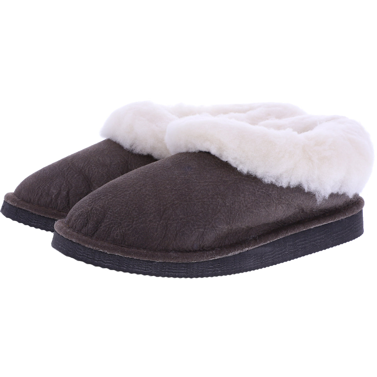Kitz Pichler / Modell: Gisi / Vintage Coffee-Dunkelbraun / Lammfellfutter / Unisex Komfort Hausschuh