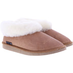Kitz Pichler / Modell: Gisi / Vintage Mogno-Cognac-Braun / Lammfellfutter / Unisex Komfort Hausschuh