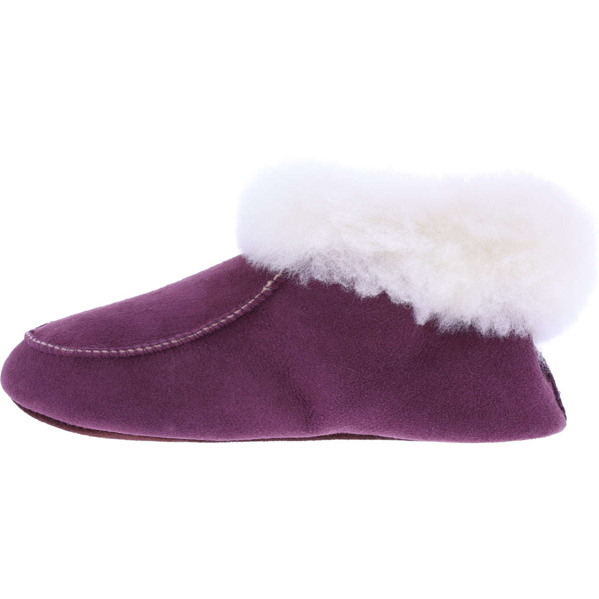 Kitz Pichler / Modell: Biber / Purple-Lila Leder mit Lammfellfutter / Damen Komfort Hausschuhe