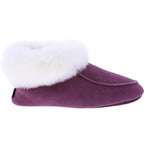 Kitz Pichler / Modell: Biber / Purple-Lila Leder mit Lammfellfutter / Damen Komfort Hausschuhe
