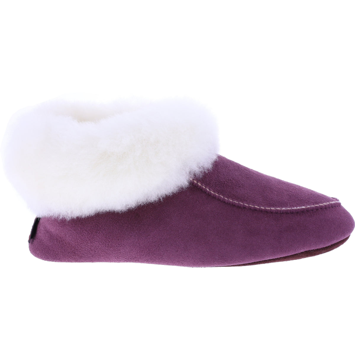 Kitz Pichler / Modell: Biber / Purple-Lila Leder mit Lammfellfutter / Damen Komfort Hausschuhe