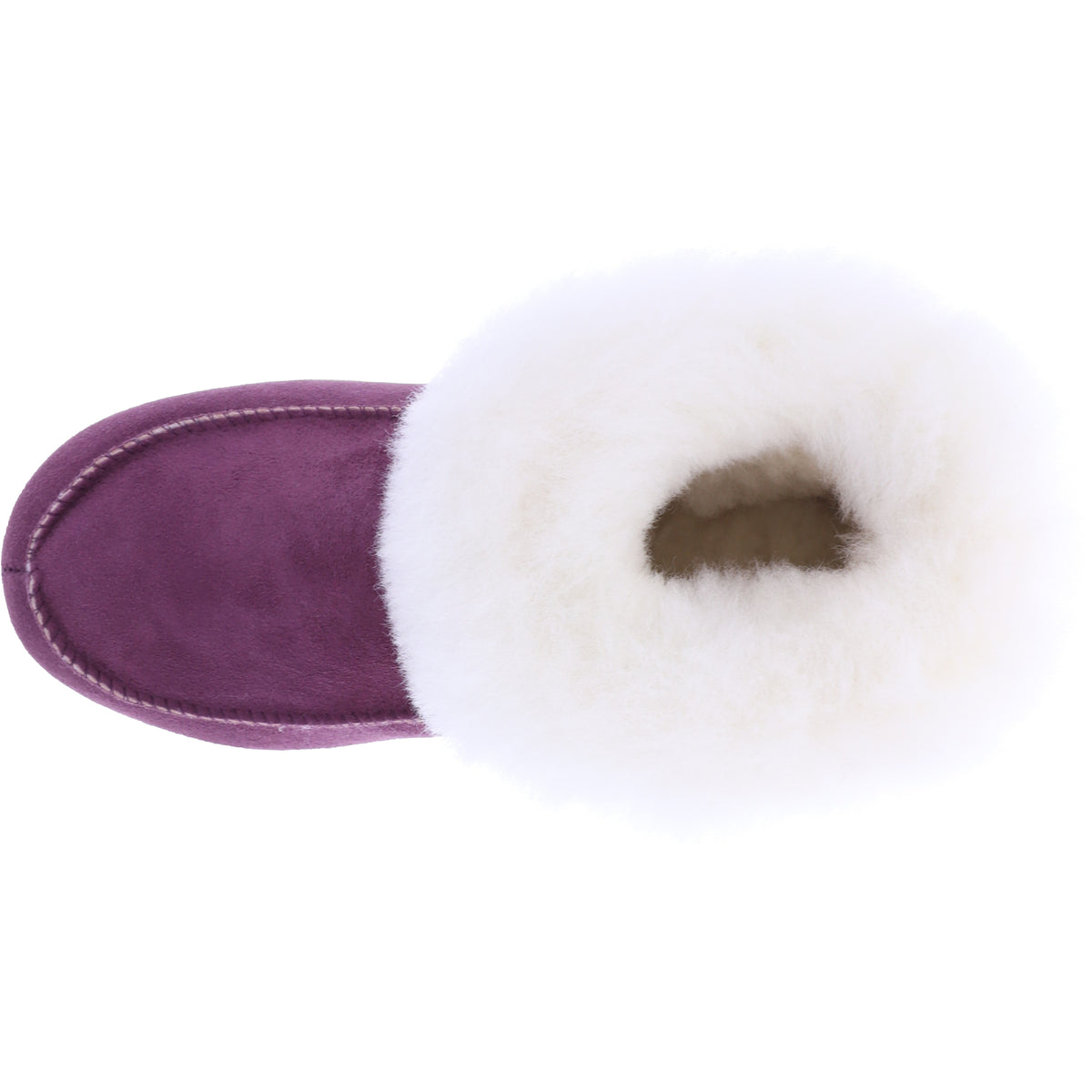 Kitz Pichler / Modell: Biber / Purple-Lila Leder mit Lammfellfutter / Damen Komfort Hausschuhe