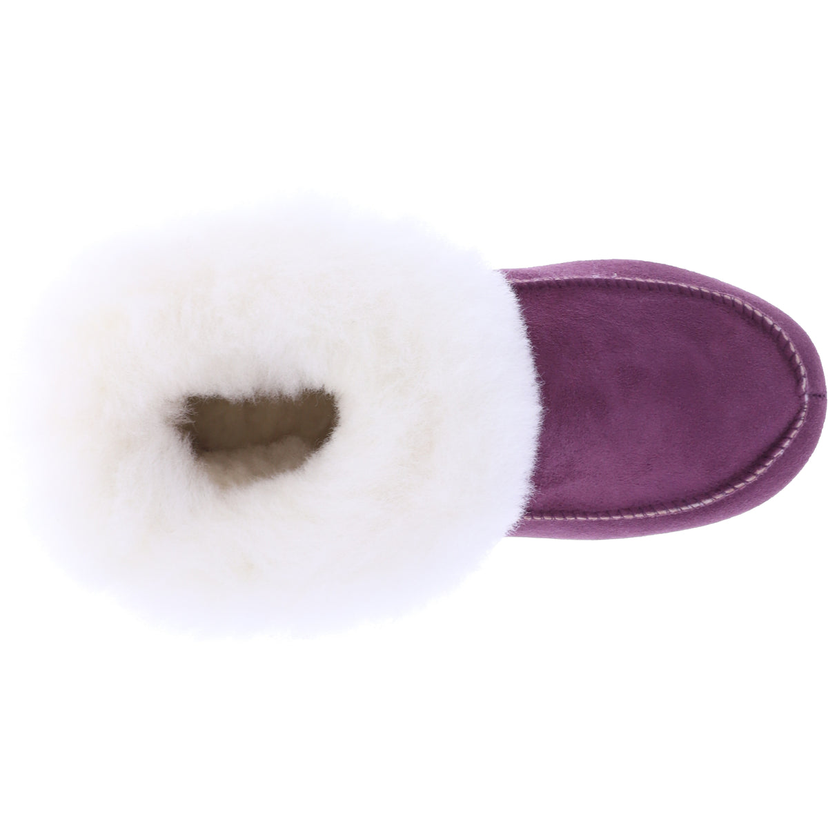 Kitz Pichler / Modell: Biber / Purple-Lila Leder mit Lammfellfutter / Damen Komfort Hausschuhe