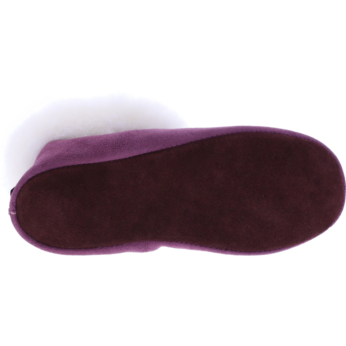 Kitz Pichler / Modell: Biber / Purple-Lila Leder mit Lammfellfutter / Damen Komfort Hausschuhe