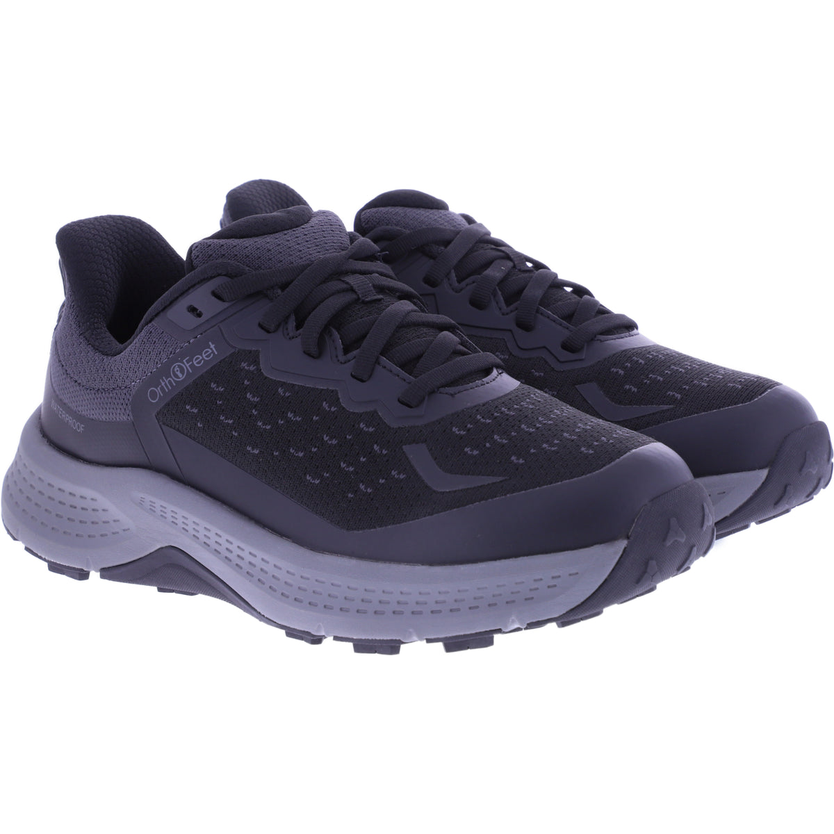 Orthofeet® | Expedition Trail Low | Schwarz/Dunkelgrau | Hands-Free Schuhe - wasserfest | Damen