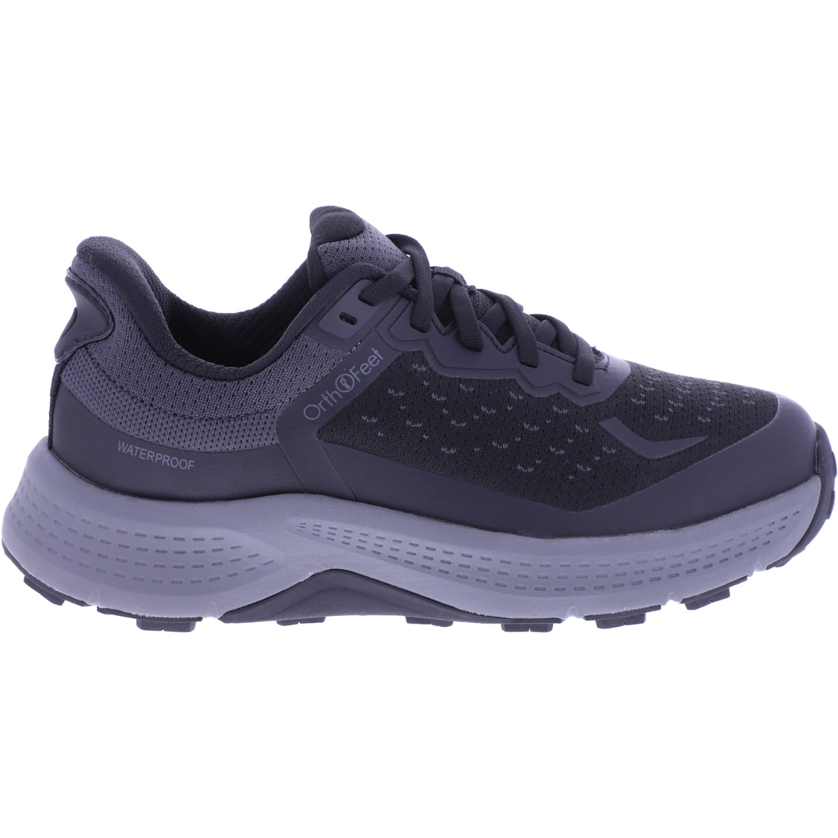 Orthofeet® | Expedition Trail Low | Schwarz/Dunkelgrau | Hands-Free Schuhe - wasserfest | Damen