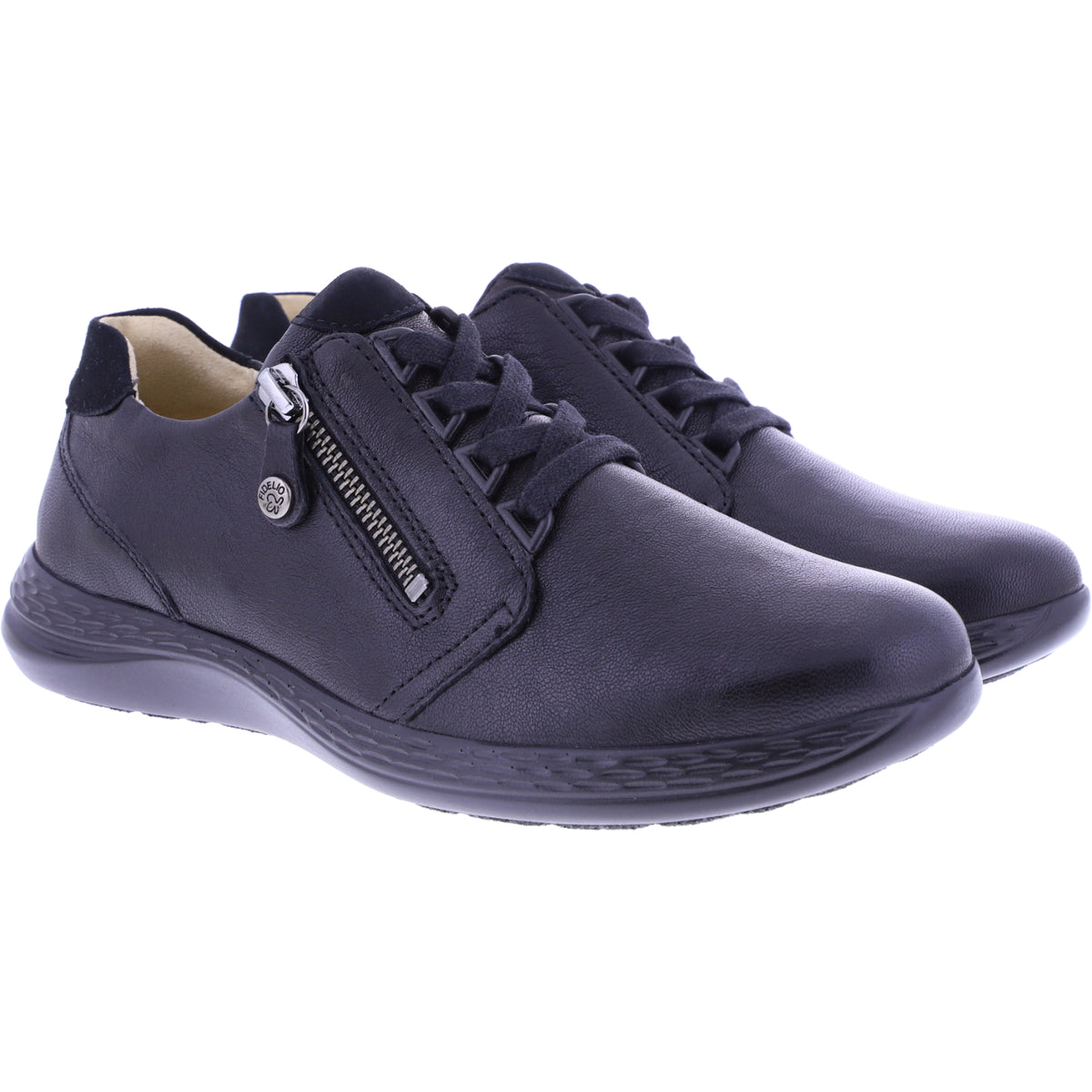 Fidelio | Hi Energy | Schwarz Rocky | Leder | Multistretch | Weite: H | Damen Schnürer