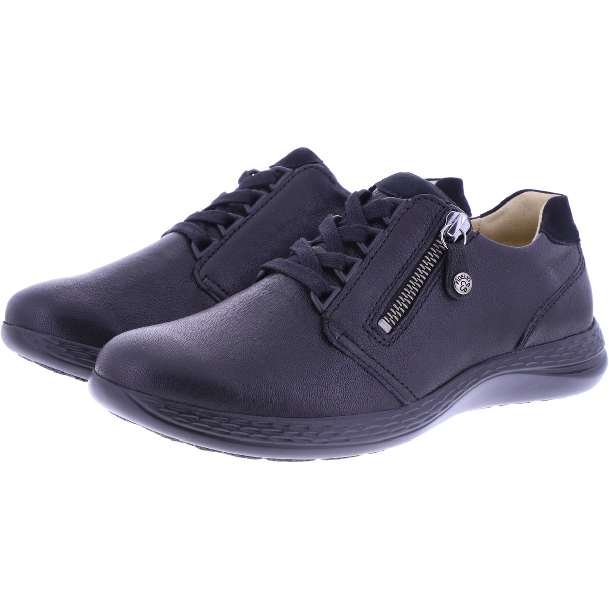 Fidelio | Hi Energy | Schwarz Rocky | Leder | Multistretch | Weite: H | Damen Schnürer