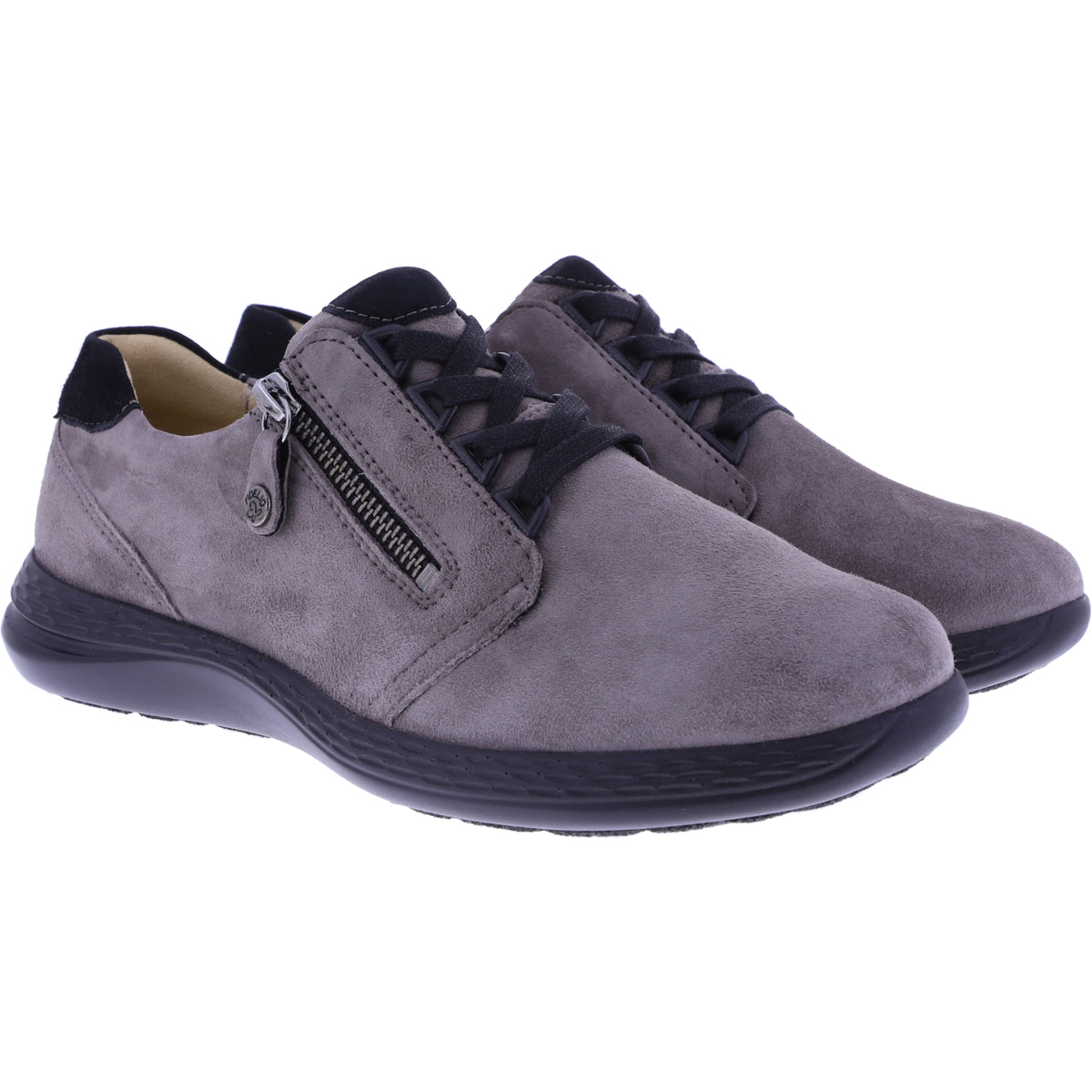 Fidelio | Hi Energy | Mush Nubi-Grau | Leder | Multistretch | Weite: H | Damen Schnürer