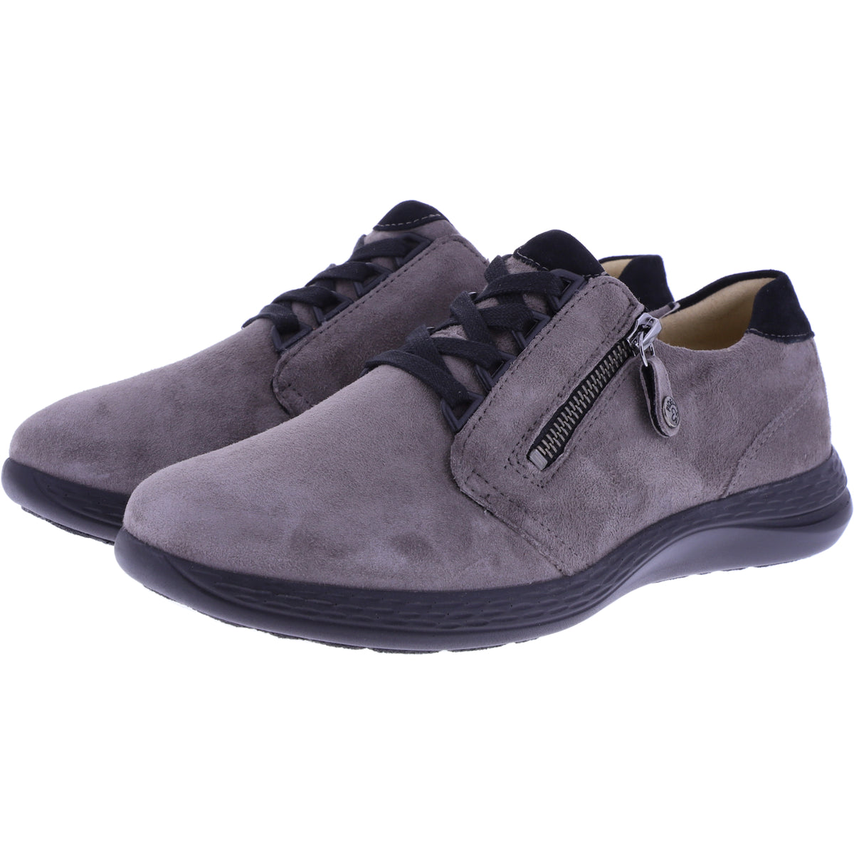 Fidelio | Hi Energy | Mush Nubi-Grau | Leder | Multistretch | Weite: H | Damen Schnürer