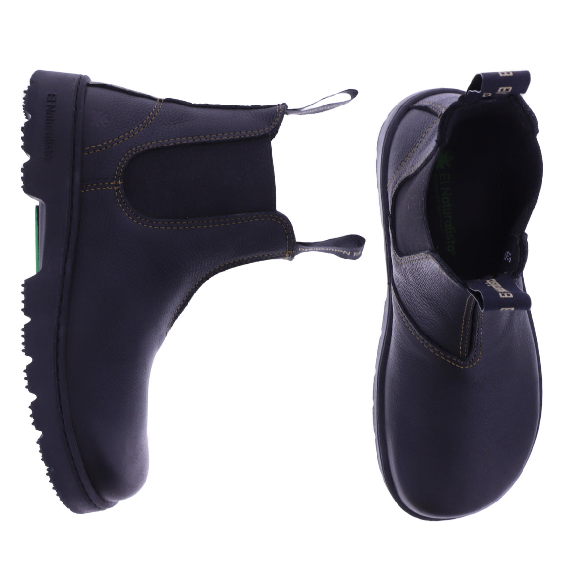 El Naturalista | Nomada | N5262A | Schwarz Kalbsleder | Barfuß-Chelsea-Boots
