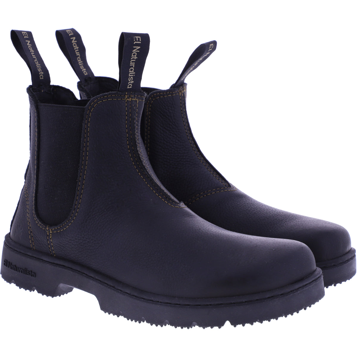 El Naturalista | Nomada | N5262A | Schwarz Kalbsleder | Barfuß-Chelsea-Boots
