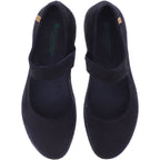 El Naturalista | Coral | N5301 | Schwarz-Schwarz | Kalbsleder | Damen Riemchen-Ballerinas