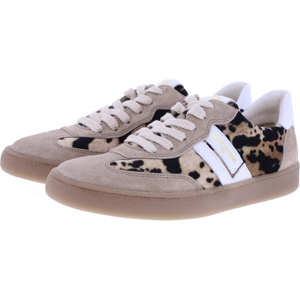 Paul Green | 5437-139 | Beige-Leo-Sand | Weiches Kalbsleder | Damen Sneaker