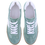 Paul Green | 5450-257 | Wasabi-White-Grün | Velours-Kalbsleder | Damen Sneaker