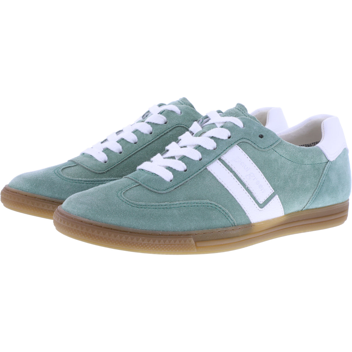 Paul Green | 5450-257 | Wasabi-White-Grün | Velours-Kalbsleder | Damen Sneaker