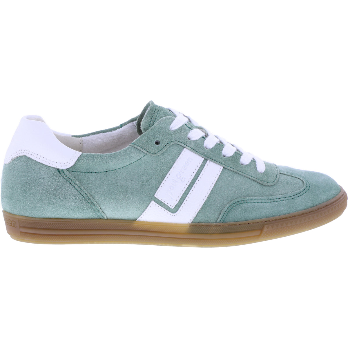 Paul Green | 5450-257 | Wasabi-White-Grün | Velours-Kalbsleder | Damen Sneaker