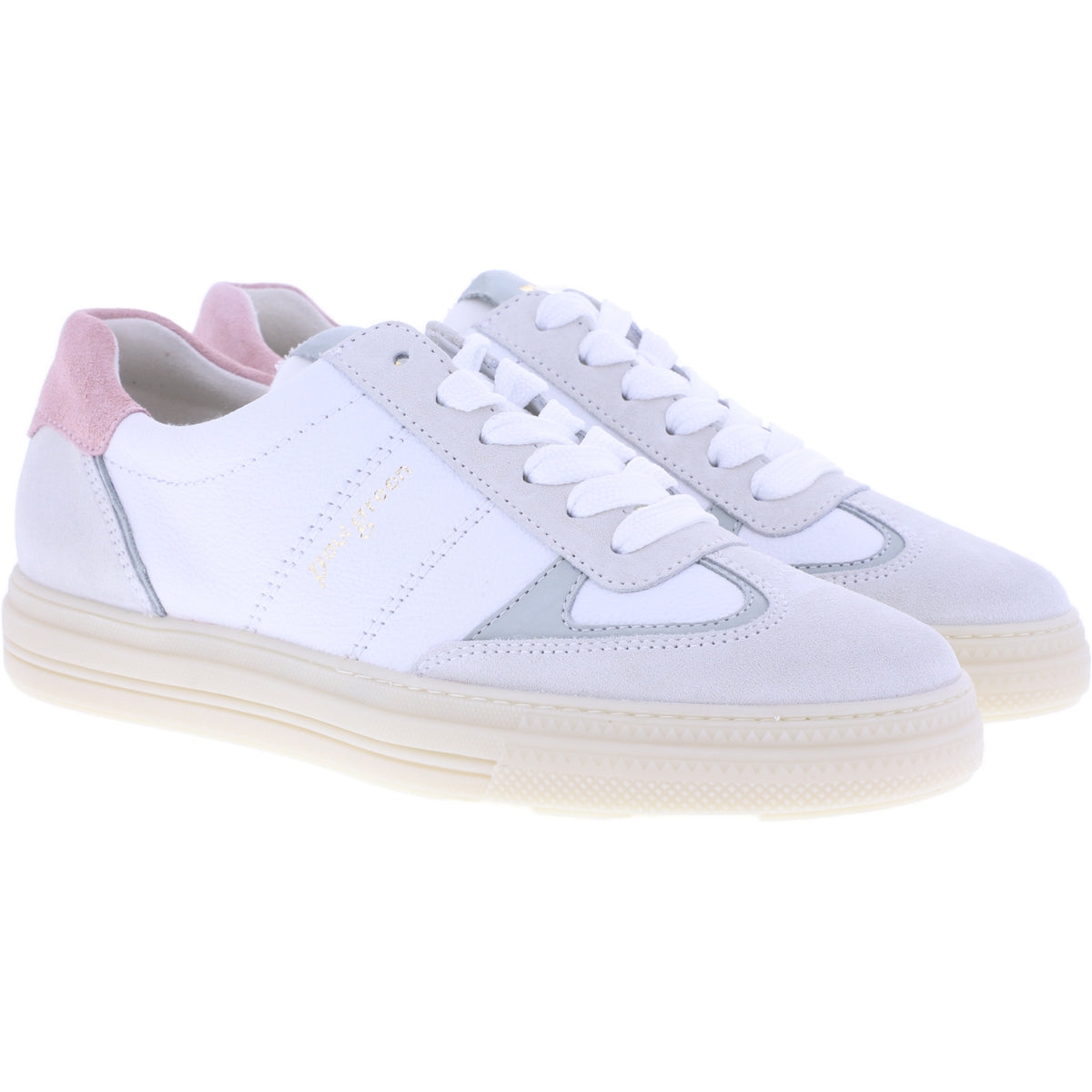 Paul Green | 5466-049 | White-Offwhite-Pastell | Weiches Kalbsleder | Damen Sneaker
