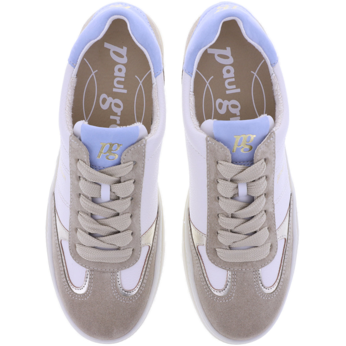 Paul Green | 5466-059 | White-Offwhite-Creme | Weiches Kalbsleder | Damen Sneaker