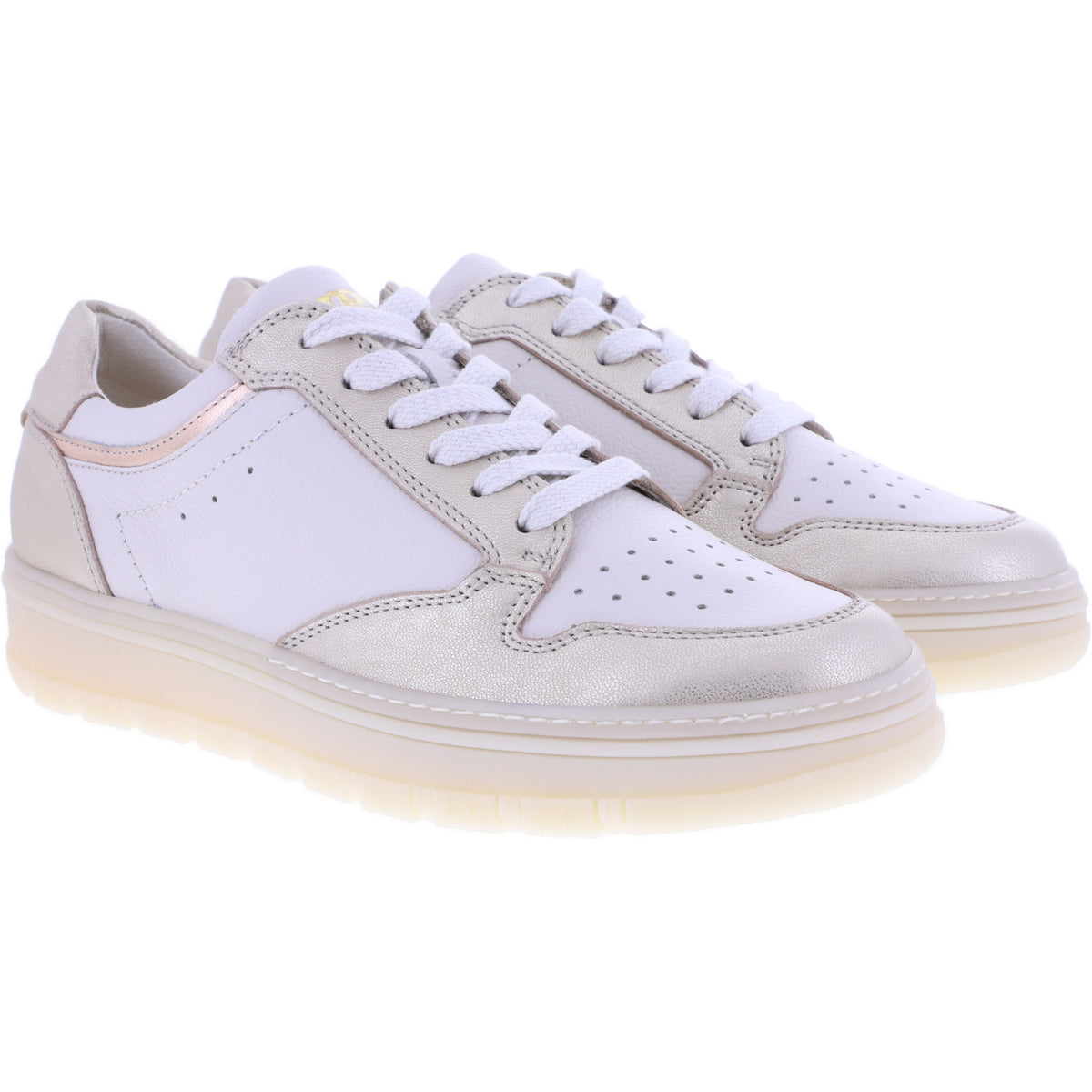 Paul Green | 5515-039 | Shell-Ivory - Beige-Gold | Weiches Kalbsleder | Damen Schnürer