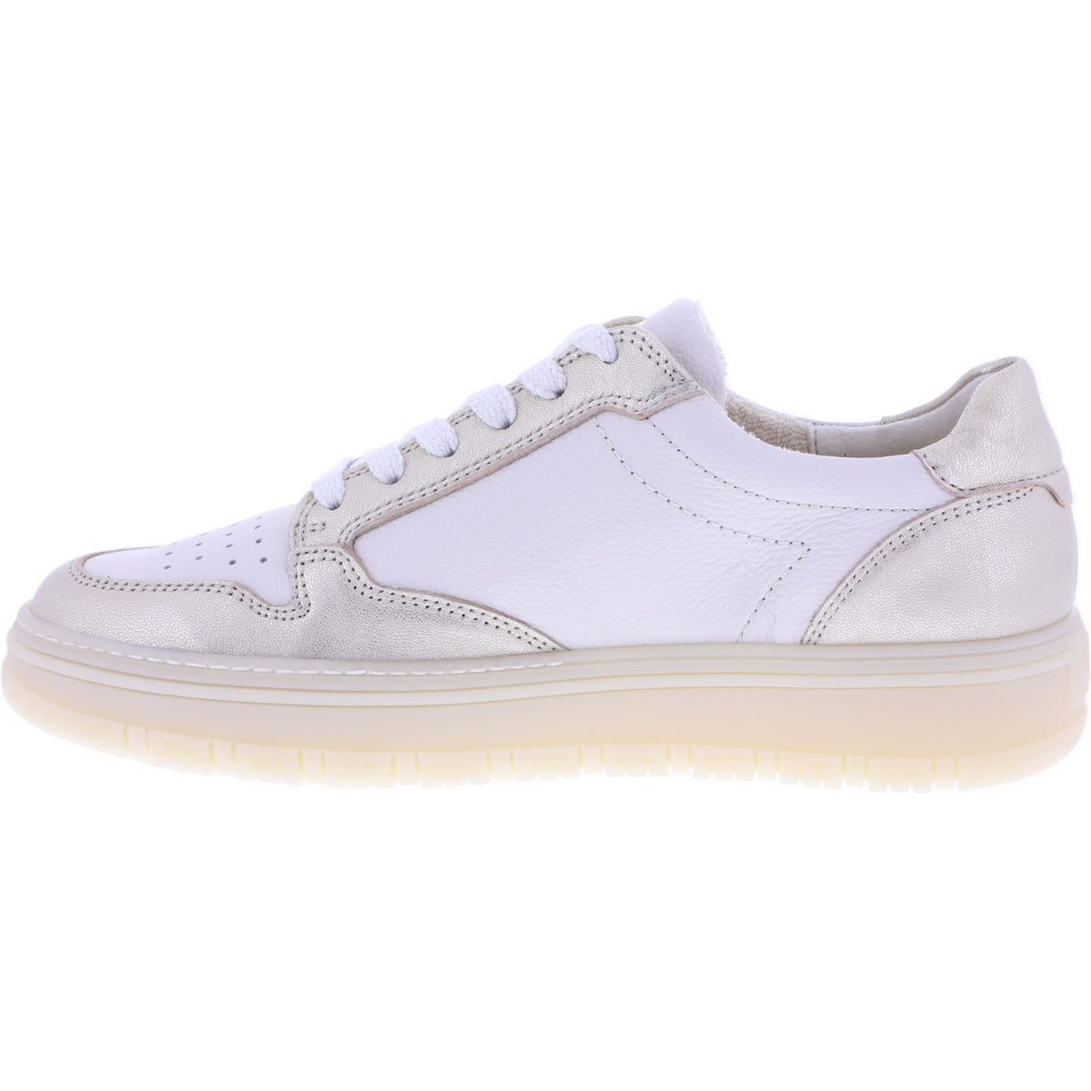Paul Green | 5515-039 | Shell-Ivory - Beige-Gold | Weiches Kalbsleder | Damen Schnürer