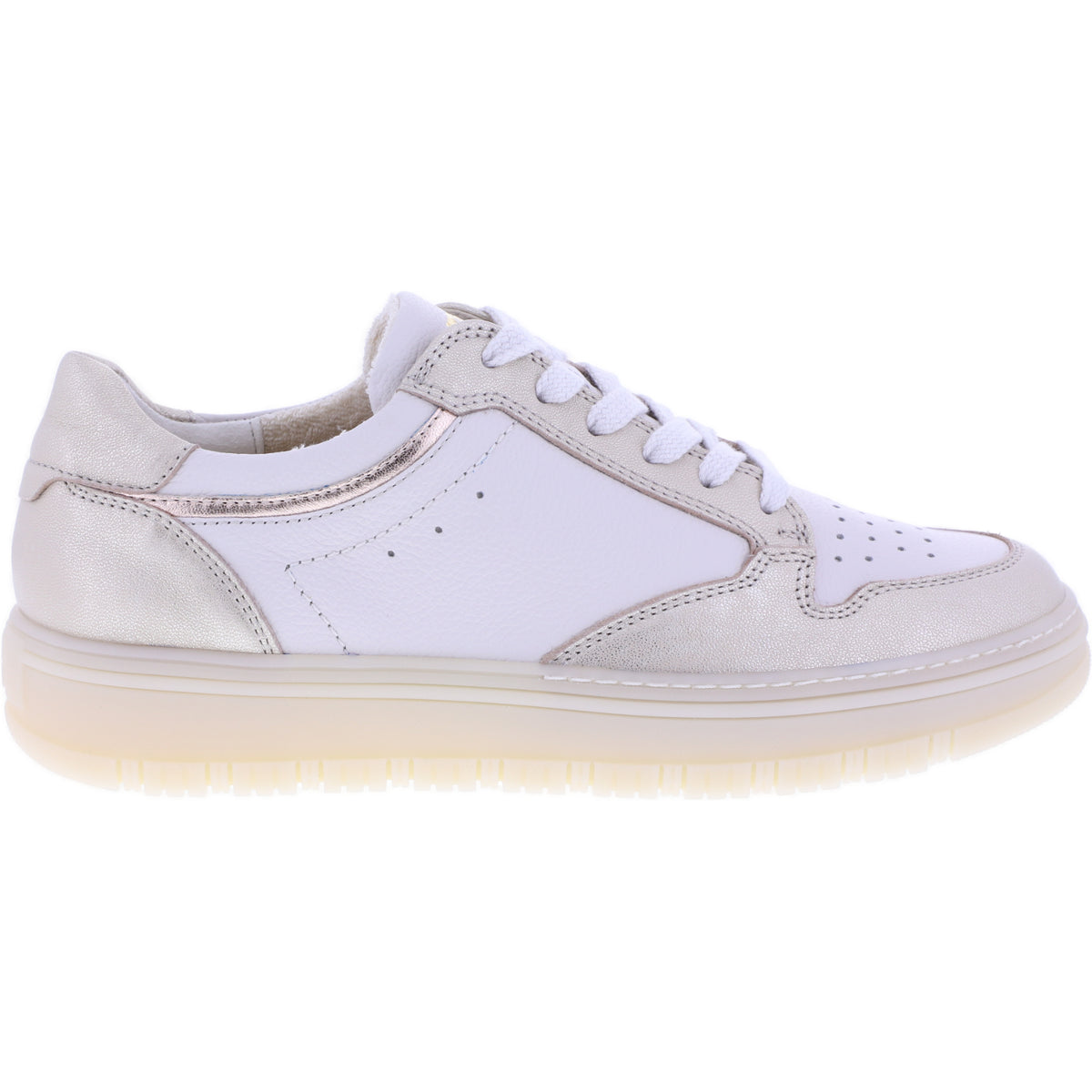 Paul Green | 5515-039 | Shell-Ivory - Beige-Gold | Weiches Kalbsleder | Damen Schnürer