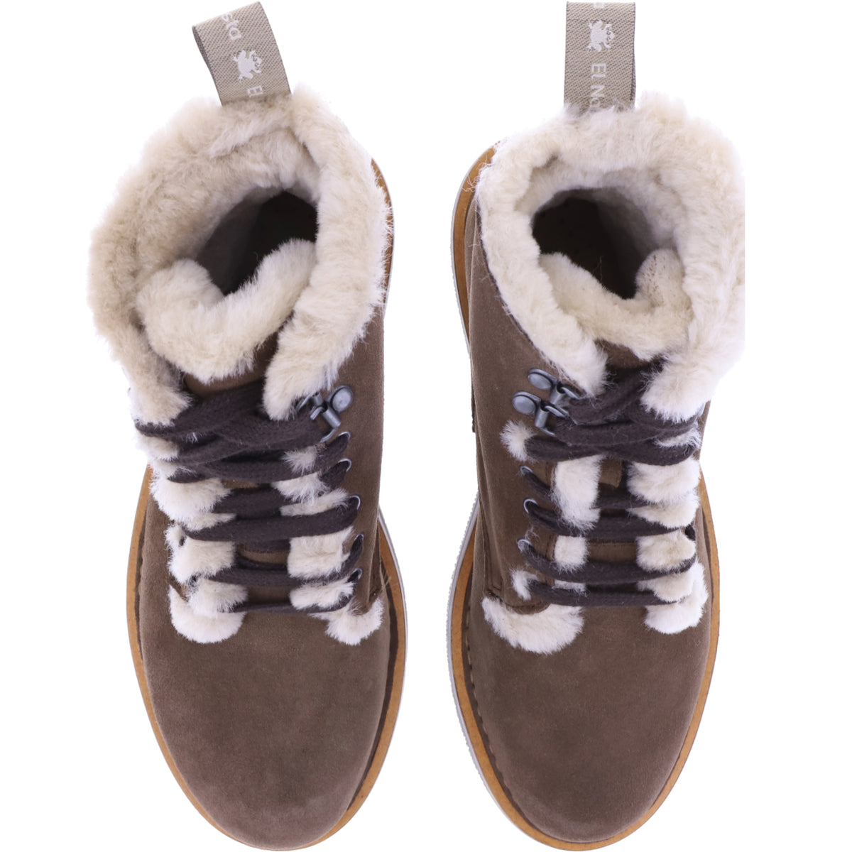El Naturalista / Modell: N5579 Volcano / Brown-Braun / Kalbsleder-Lammfellfutter / Damen Stiefelette