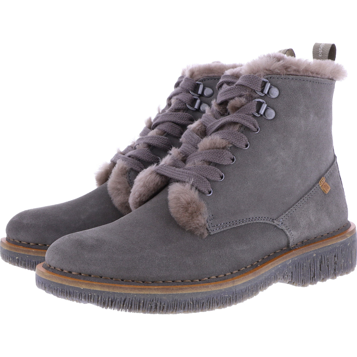 El Naturalista / Modell: N5579 Volcano / Grafito-Grau / Kalbsleder-Lammfellfutter / Damen Stiefelett