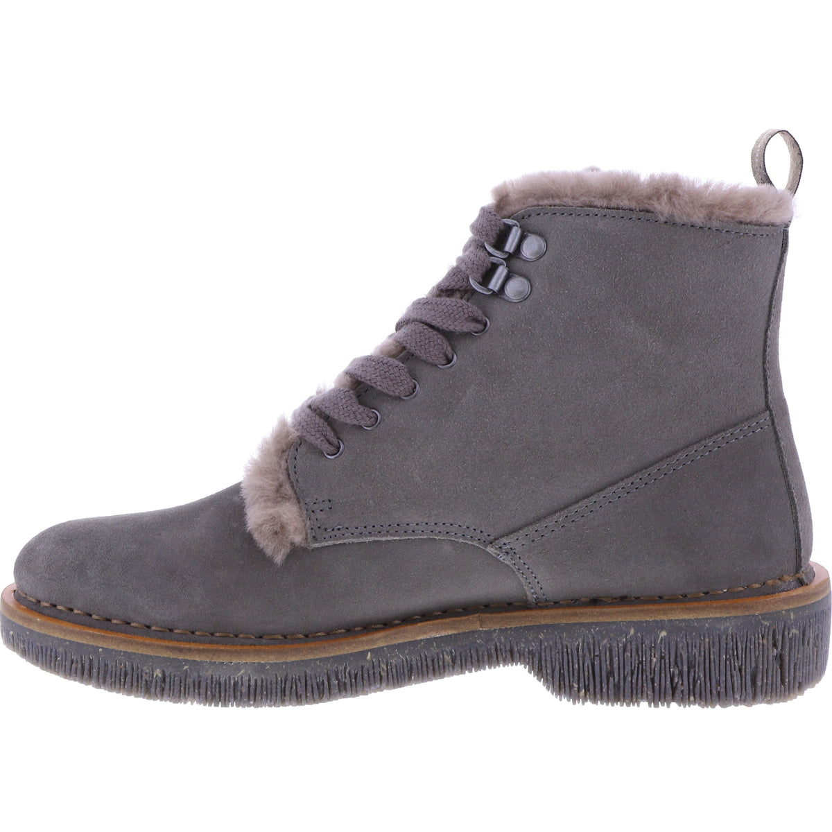 El Naturalista / Modell: N5579 Volcano / Grafito-Grau / Kalbsleder-Lammfellfutter / Damen Stiefelett