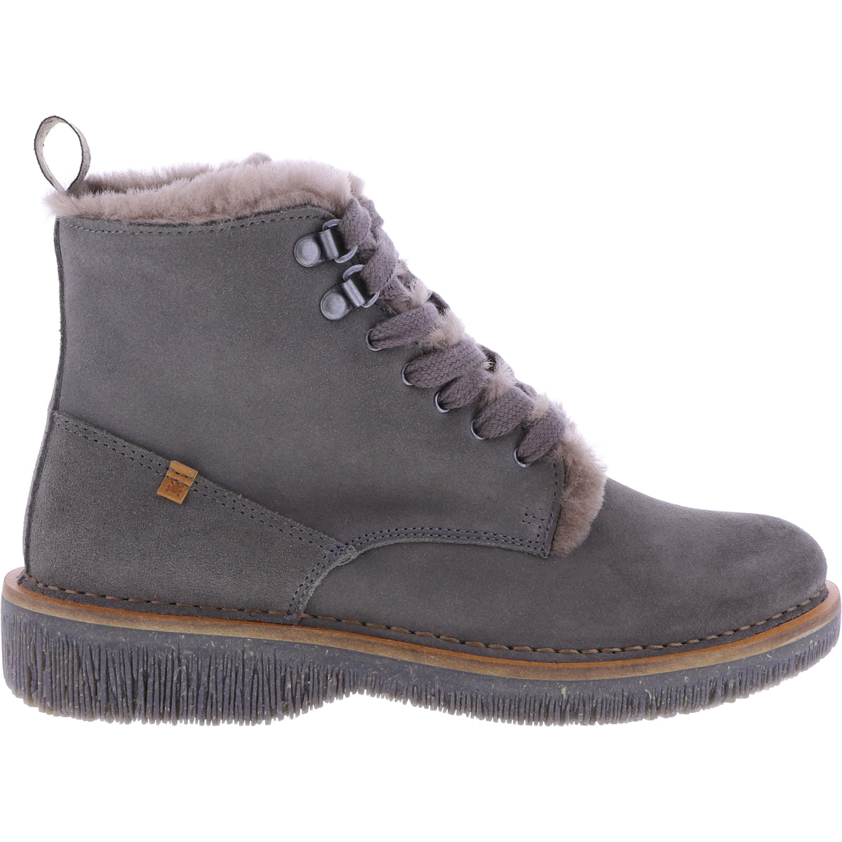 El Naturalista / Modell: N5579 Volcano / Grafito-Grau / Kalbsleder-Lammfellfutter / Damen Stiefelett