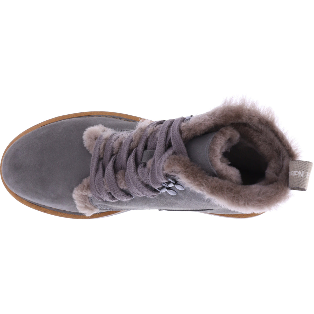 El Naturalista / Modell: N5579 Volcano / Grafito-Grau / Kalbsleder-Lammfellfutter / Damen Stiefelett