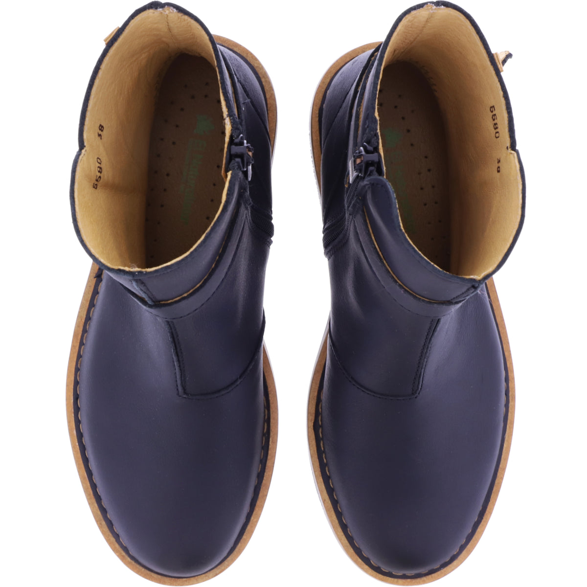 El Naturalista / Modell: N5580 Volcano / Black-Schwarz / Wax-Nappa / Damen Stiefelette