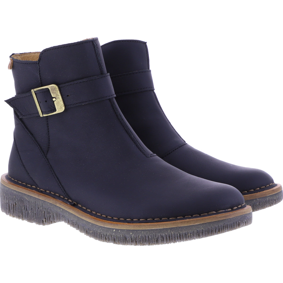 El Naturalista / Modell: N5580 Volcano / Black-Schwarz / Wax-Nappa / Damen Stiefelette